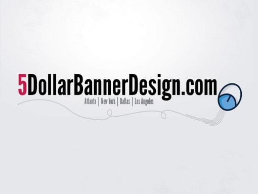 5 dollar banner design logo